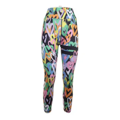 Sportleggings (Zwart, Meerkleurig) van Stronger Elastaan, Polyester