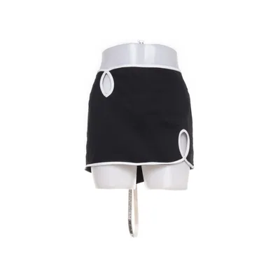 Rok (Zwart, Wit) van Mistress Rocks Elastaan, Polyester