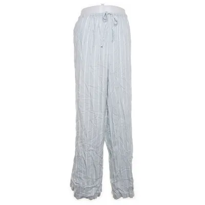Pajama pants (Blue, White) from ASOS Design Cotton, Linen, Polyester, Viscose