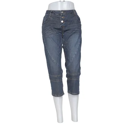 Pantacourt (Bleu) de Honey B Blue Coton, Élasthane