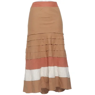 Jupe longue (Marron, Multicolore) de Principles Coton, Lin
