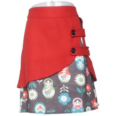Jupe (Rouge, Multicolore) de Misslook Polyester