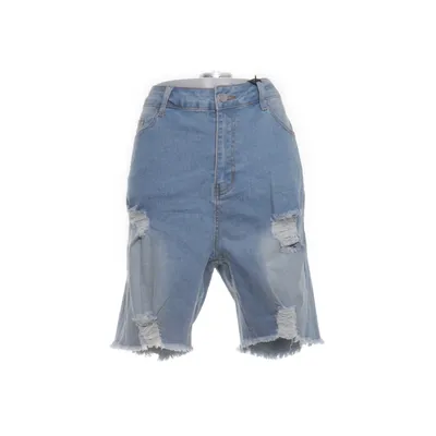 Jeansshorts (Blå) från Shein Bomull, Polyester