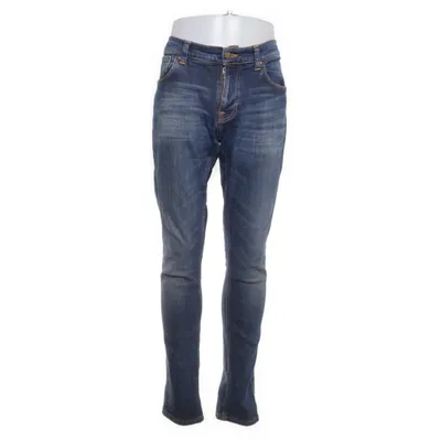 Spijkerbroek (Blauw) van Nudie Jeans Organisch katoen, Elastaan
