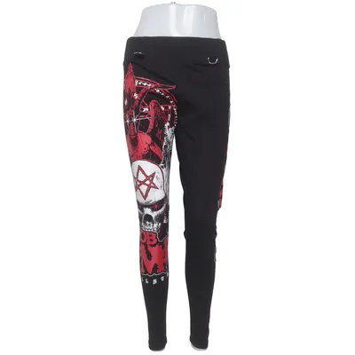 Leggings (Svart, Röd, Vit) från Killstar Bomull