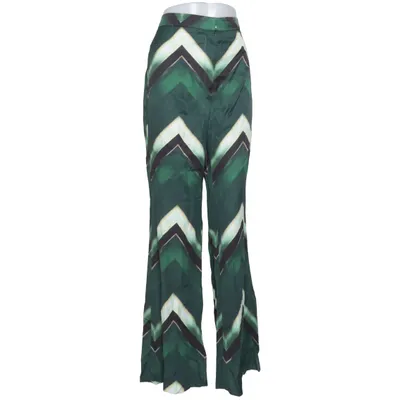 Pantalon patte d'éléphant (Vert, Multicolore) de H&M Studio Coton, Viscose, Laine