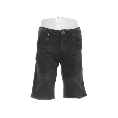 Denim shorts (Zwart) van Smog Katoen, Elastaan