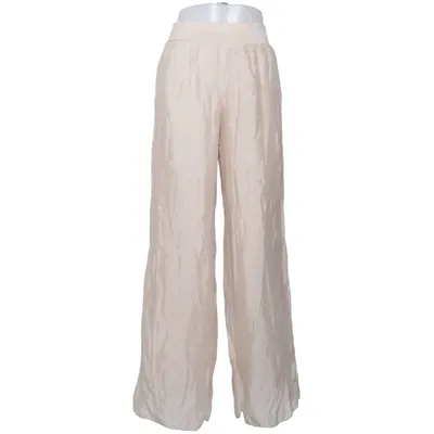 Pantalon patte d'éléphant (Beige) de SALT Élasthane, Soie, Viscose