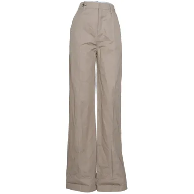 Broek (Beige) van Second Female Katoen, Linnen