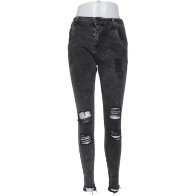 Jean (JAGGED HEM JEANS) de SikSilk Coton, Élasthane