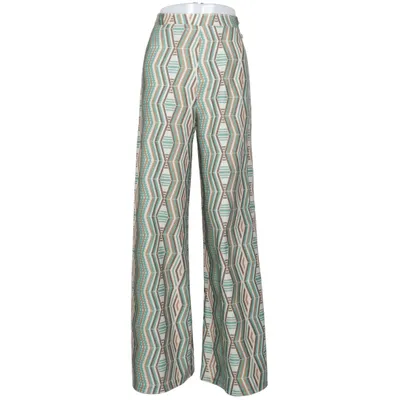 Palazzo broek (Groen, Beige, Bruin) van Maison Espin Elastaan, Polyamide, Polyester