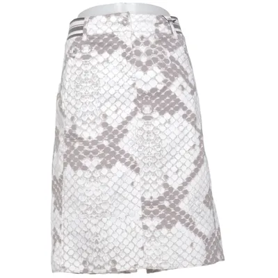 Jupe (Blanc, Marron) de Marc Cain Coton, Élasthane