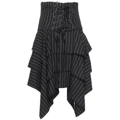 Skirt (Black, White) from Spin Doctor Polyester, Viscose