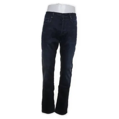 Jeans (Blue) from Raw Cotton, Elastane, Lyocell, Polyester, Leather