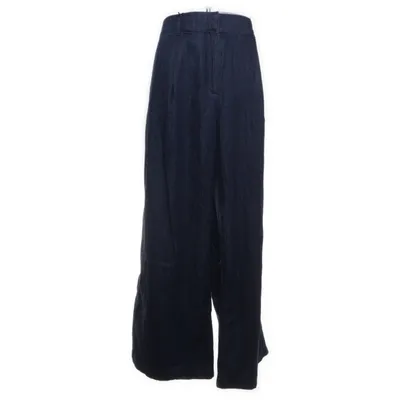 Pantalon patte d'éléphant (Bleu) de Zara Coton