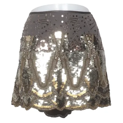 Jupe (Marron, Or) de Karen Millen Polyester, Soie