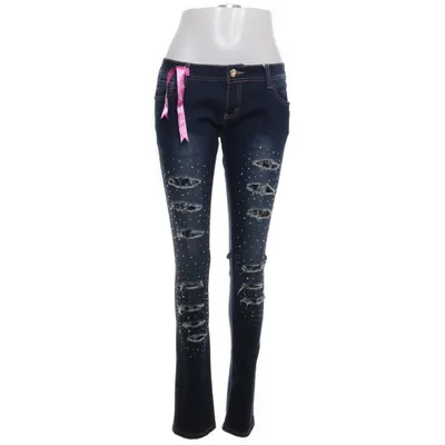 Jeans (Blue) from R Jonaco Cotton, Elastane, Polyester