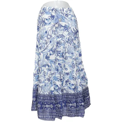 Långkjol (Blå, Vit, Flerfärgad) från Zara Bomull