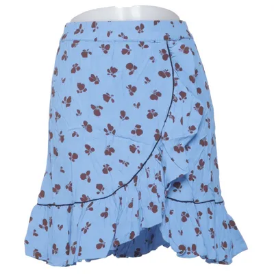 Jupe portefeuille (Bleu, Marron) de Ganni Viscose