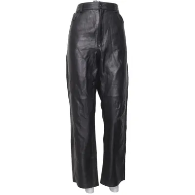 Leather pants (Black) from Ellos Leather, Polyester