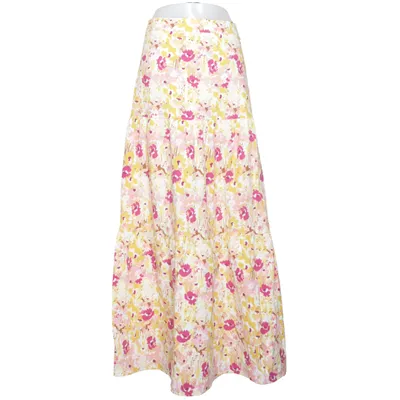 Maxirock (Gelb, Pink, Mehrfarbig) von Maja Nilsson Lindelöf x Gina Tricot Baumwolle, Elasthan