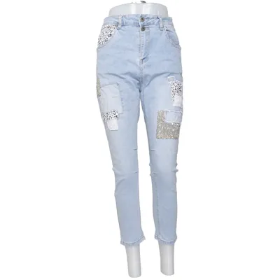 Jean (Bleu, Multicolore) de Denim Coton, Élasthane, Polyester