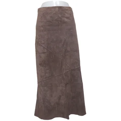 Lederrock (Braun) von Estelle Polyester, Wildleder