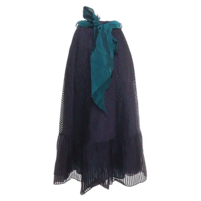 Maxi rok (Lila, Petrol) van Lucie Linden Acetaat, Zijde