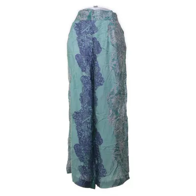 Palazzo broek (Blauw, Meerkleurig) van Massimo Dutti Viscose