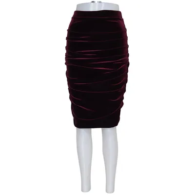Jupe (Rouge) de Anna Holtblad Acrylique, Élasthane, Polyester