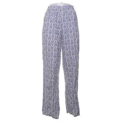 Pants (White, Blue) from Meet x Tiger Linen, Viscose