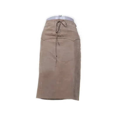 Läderkjol (Brun) från Sis by Sisters Polyester, Skinn