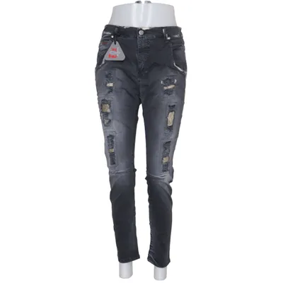 Jeans (SWP 6924/T) fra Sexy Woman Bomuld, Elastan, Læder