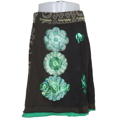 Skirt (Brown, Green, Multicolored) from Desigual Cotton, Viscose