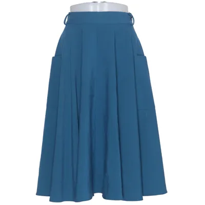 Skirt (Blue) from Pretty Retro Elastane, Polyester, Viscose