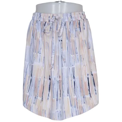 Skirt (Beige, Blue, Multicolored) from VRS Woman Elastane, Recycled polyester