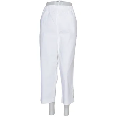Driekwart broek (Wit) van Denim & Co Katoen, Elastaan