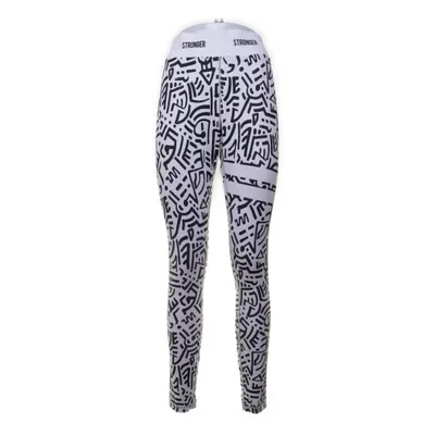 Leggings (Zwart, Wit) van Stronger Elastaan, Polyester
