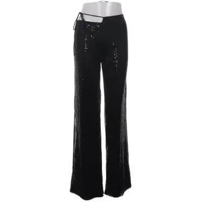 Pantalon patte d'éléphant (Noir, Argent) de Motel Polyester