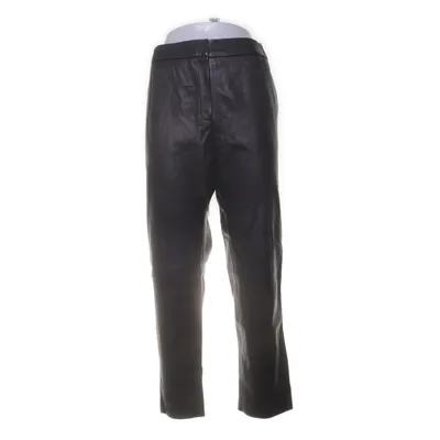 Leren broek (Zwart) van Massimo Dutti Polyester, Leer