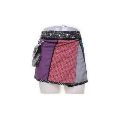 Wikkelrok (Zwart, Meerkleurig) van ZAND Amsterdam Katoen, Polyester