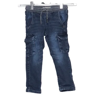 Pantalon cargo (Bleu) de Pocopiano Coton, Élasthane, Polyester