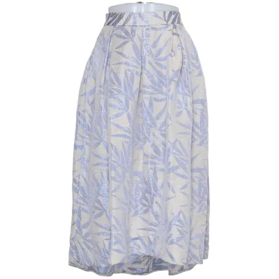 Rok (Blauw, Beige) van Closet London Katoen, Linnen, Metallvezel, Polyester, Viscose