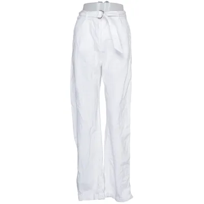 Pants (White) from Zara Cotton
