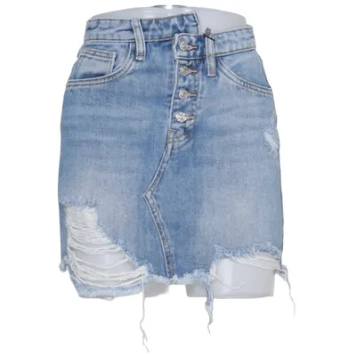 Jeanskjol (Blå) från Re-Dress Bomull