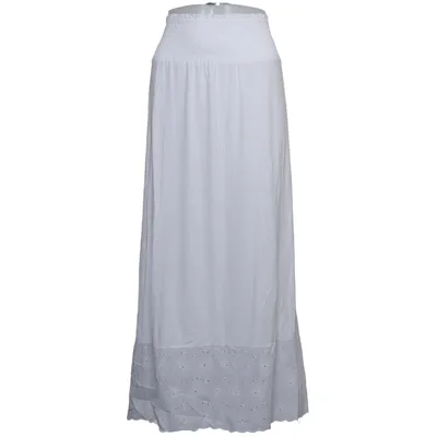 Jupe longue (Blanc) de Bonprix Élasthane, Viscose