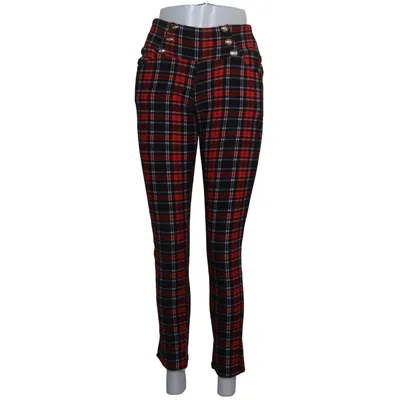 Pants (Red, Black, White) from Elisa Immagine Elastane, Polyester