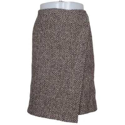Jupe (Marron, Blanc) de DKNY City Acétate, Nylon, Laine
