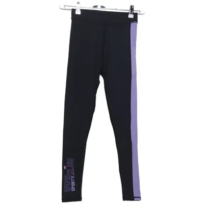 Træningsleggings (Sort, Lilla) fra Wow Elastan, Genanvendt polyester