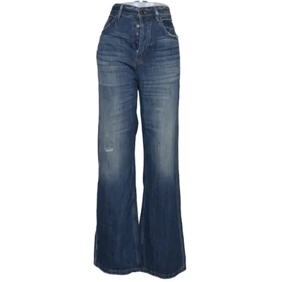 Jeans (Blue) from Acne Studios Cotton, Leather